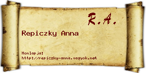 Repiczky Anna névjegykártya